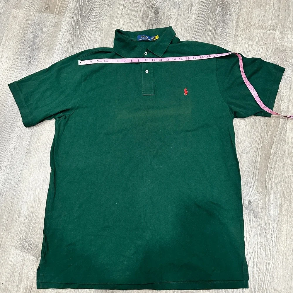 Polo Ralph‎ Lauren Polo Shirt Men's 2XLT Green Breathable Red Pony Casual Shirt
